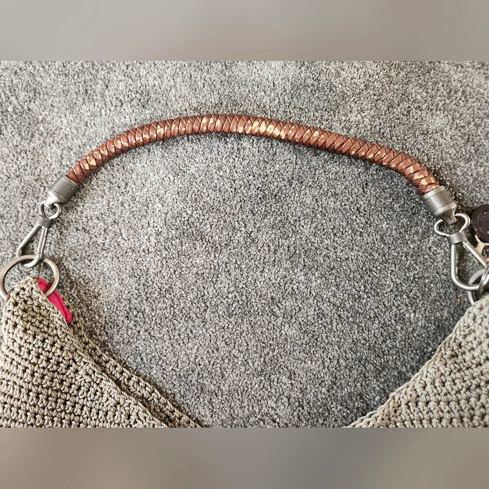 The SAK Bennett‎ Crochet  Monterey Stripe Shoulder Bag Boho Festival Retro